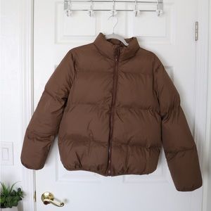 SHEIN Brown Puffer Jacket